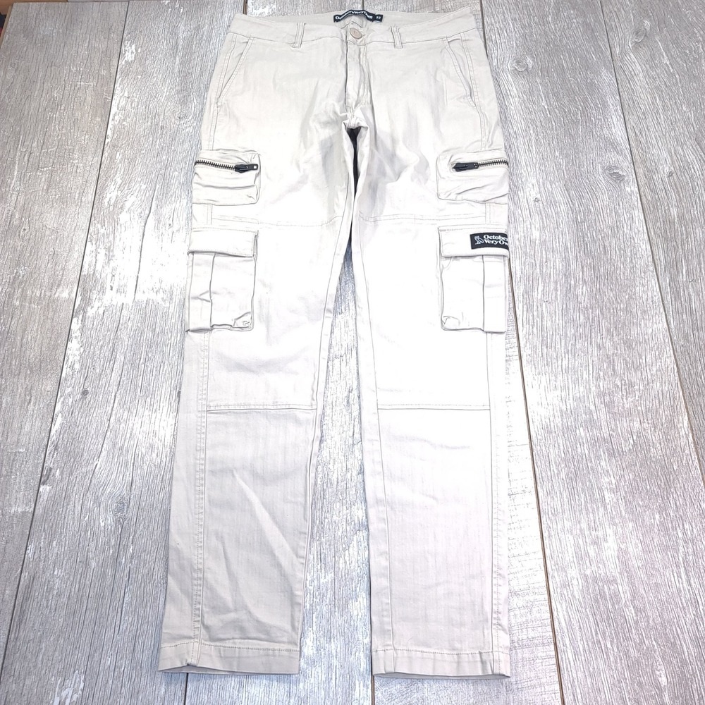 October's Very Own Cargo Pants Men 32 Tan OVO Streetwear Tactical Trousers